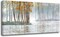 Birch Trees Wall Art Abstract Canvas Forest Branches Landscape Picture Colorful Painting, Nature Modern Artwork Large Size Framed for Living Room Bedroom Bathroom Home Office Wall Decor 48"x24"